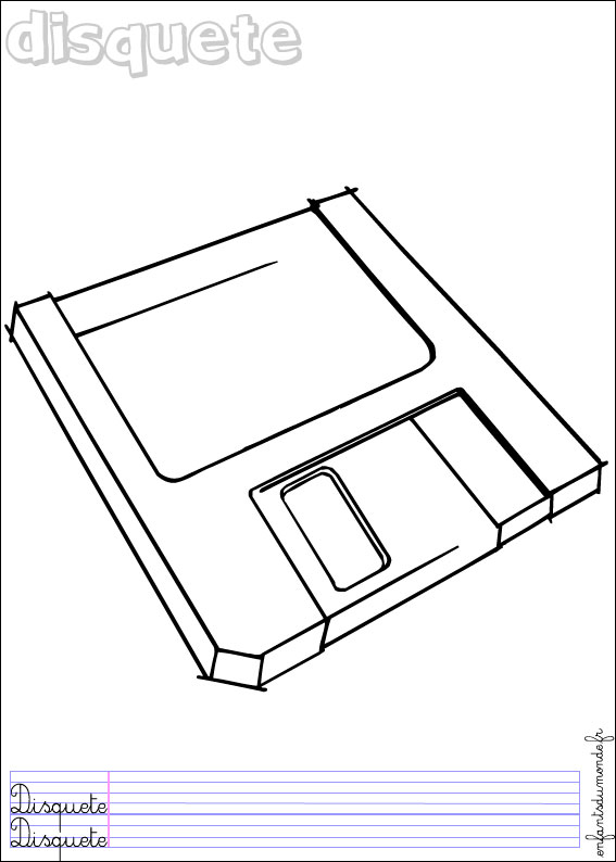 coloriage disquette 1